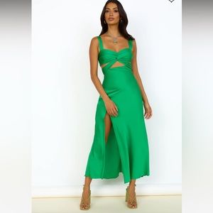 Ivy Grows Maxi Dress Green
